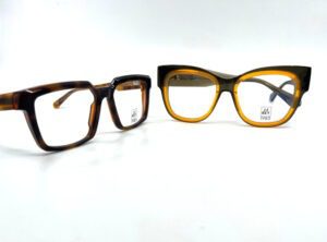 Lunettes JF Rey, collection 1985, monture vintage acétate épaisse combiné couleur, chez Optique Place des Fêtes opticien à Paris 19