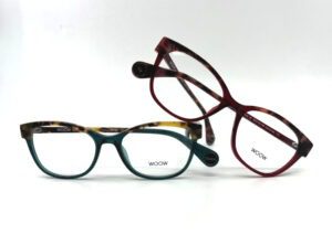 Lunettes woow Uptown coloris au choix vert ou rouge, chez Optique Place des Fêtes opticien Paris 19