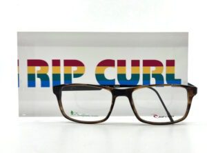 Monture optique Rip Curl homme, acétate écaille, grande forme rectangle, distribué par Optique Place des Fêtes, votre opticien à Paris 19