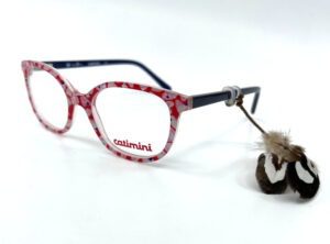 Lunettes Catimini avec pampille en plume pour fille chez Optique Place des Fêtes opticien Paris 19