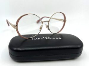 Grande lunettes de vue Marc Jacobs pour femme ronde sur base dorée