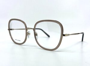 Grande lunettes de vue Marc Jacobs pour femme sur base dorée avec insert champagne