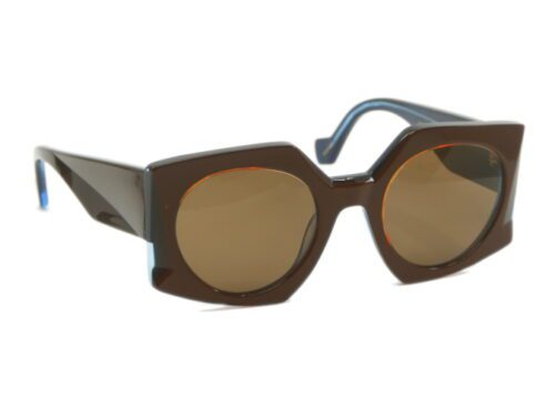 Lunettes de soleil Jean Francois Rey Bianca Marron et bleu 9824 Vue avant