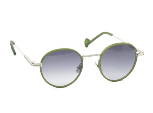 Lunettes de soleil Paname Roosevelt C2 aragent et vert Vue avant