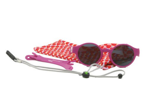 Lunettes de soleil enfant Aie Ptilou Fushia pastèque Kit complet