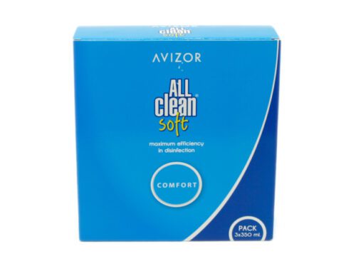 Pack de 3 All Clean Soft 350 ml solution d'entretien lentilles multifonction Avizor