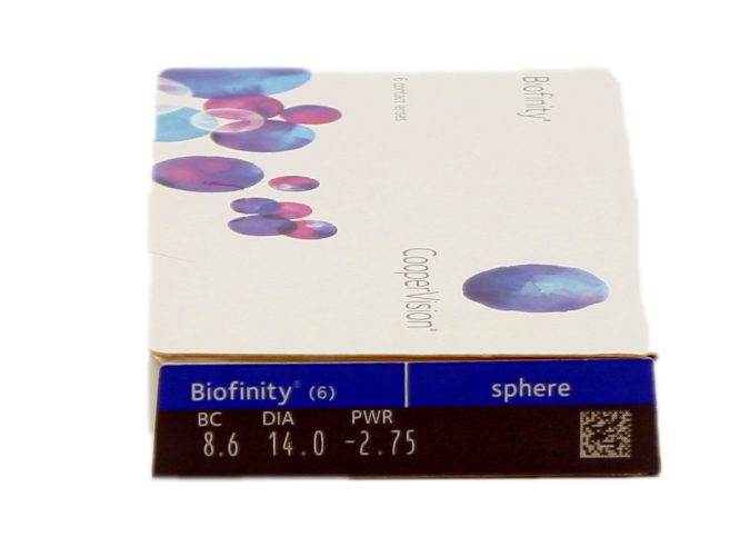 Biofinity Coopervision Boite de 6 lentilles Tranche
