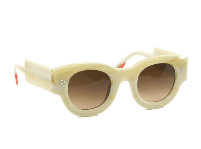 Lunettes de soleil Paname Césaire Blanc ivoire C5 Vue avant