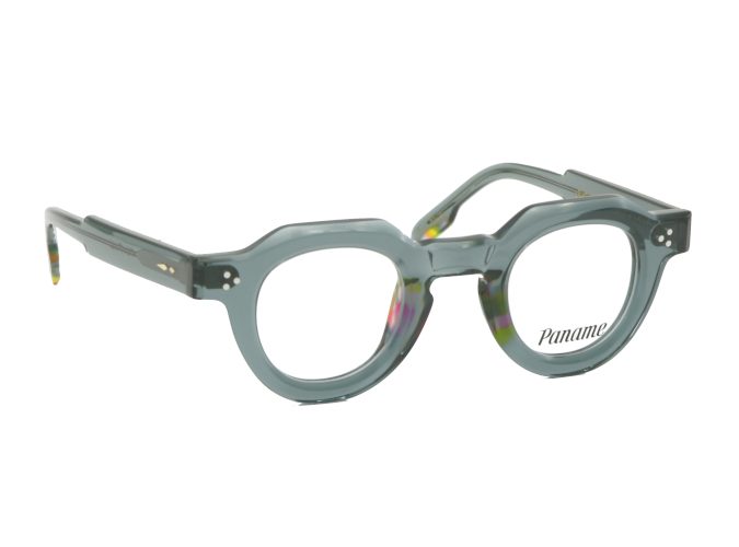 Monture optique Paname Place des Fetes Gris transparent vue face