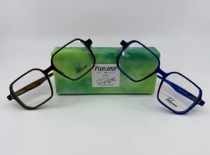 Lunettes Paname eyewear modèle Tolbiac en bleu et marron