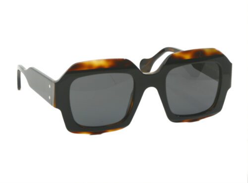 Lunettes de soleil Res Rei Nocturne 533 Noir et écaille Vue avant