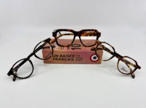 Trio de lunettes Paname eyewear en acétate écaille modèles Rochechouart Lemoine et Pleyel
