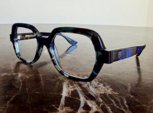 Lunettes de vue Emmanuelle Khanh EK Equinoxe Bleu écaille 432