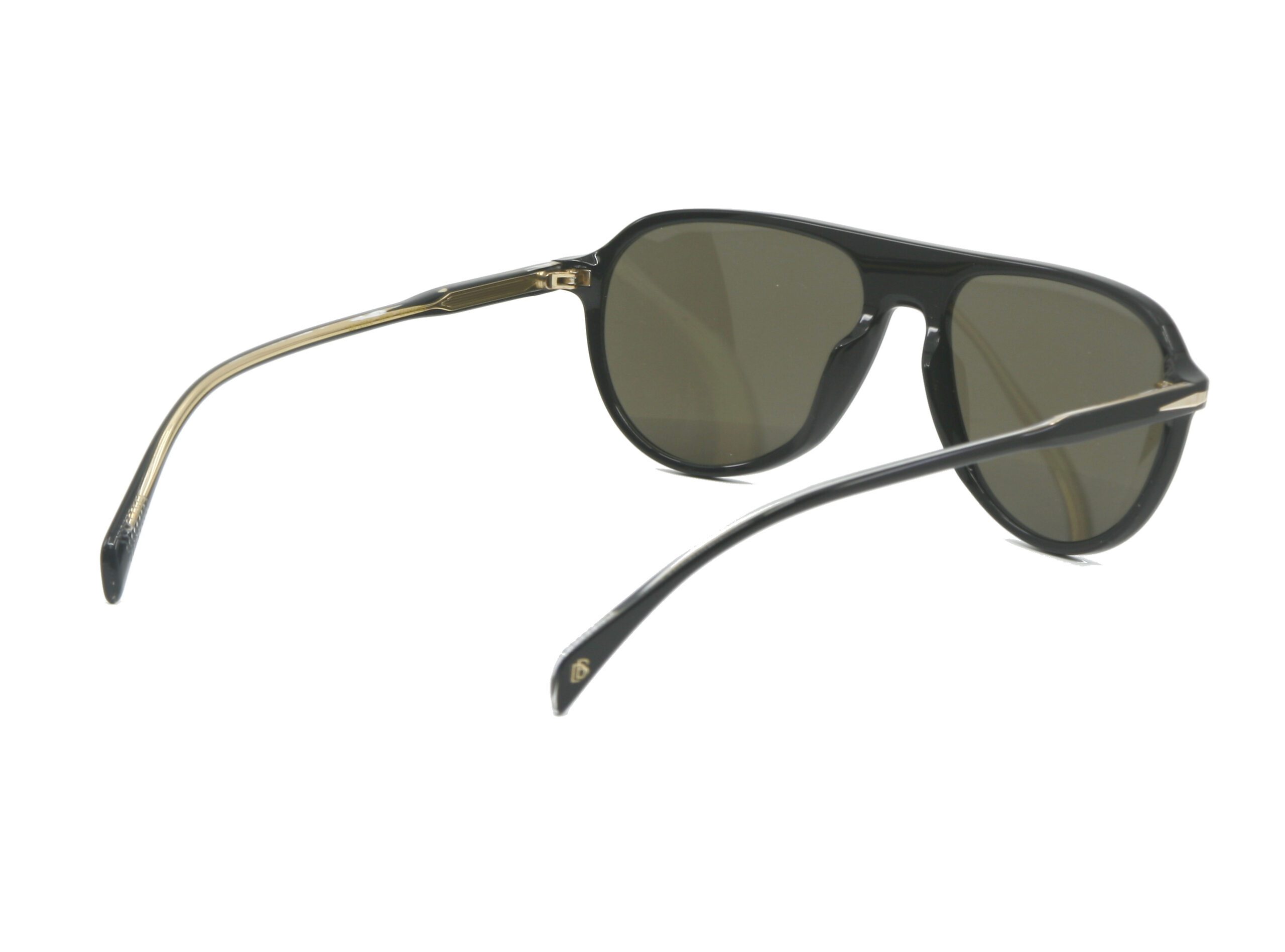 Lunettes de soleil David Beckham DB1200 S noire vue biais arriere