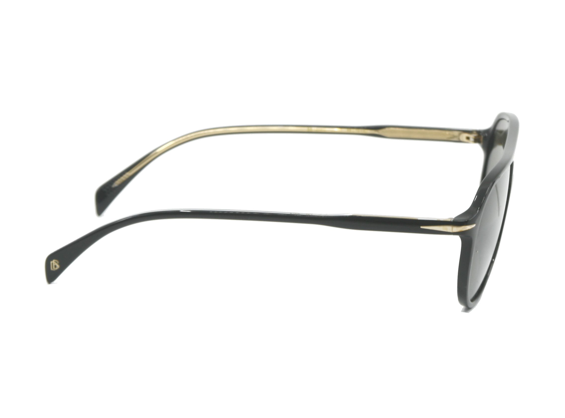 Lunettes de soleil David Beckham DB1200 S noire vue branches