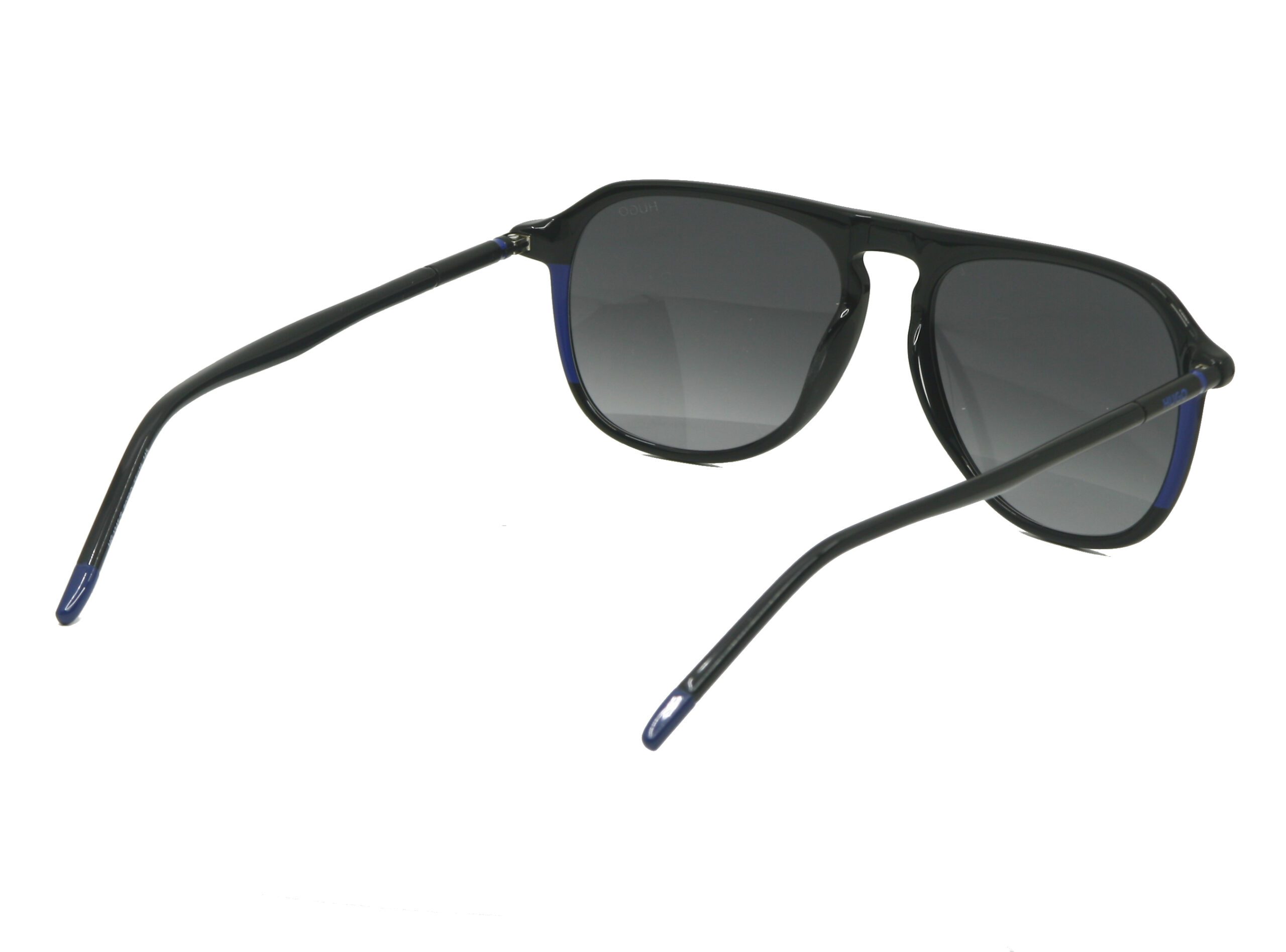 Lunettes de soleil Hugo noir 1345S Vue biais arriere