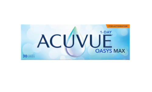 Boite de 30 lentilles Acuvue Oasys Max One-Day for astigmatism vue de face
