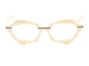 Lunettes Dzmitry Samal Eugene blanc ivoire Vue face