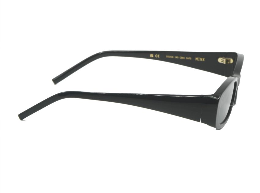 Lunettes de soleil Kaleos Minx noire Verres gris Col 1 Vue branches