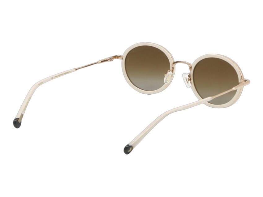 Lunettes de soleil Clemence et Margaux La sable Crème rose gold CMS219 01C Vue biais arrière