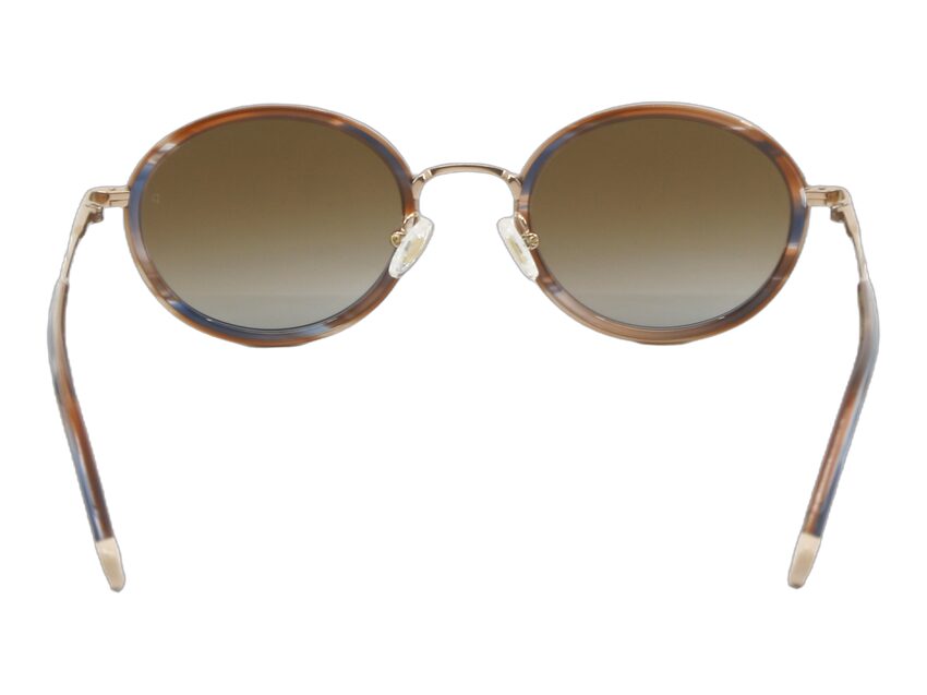 Lunettes de soleil Clemence et Margaux La sable Ecaille bleu rose gold CMS21901N Vue intérieure