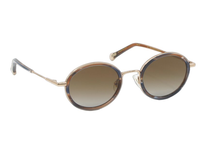 Lunettes de soleil Clemence et Margaux La sable Ecaille bleu rose gold CMS21901N Vue principale