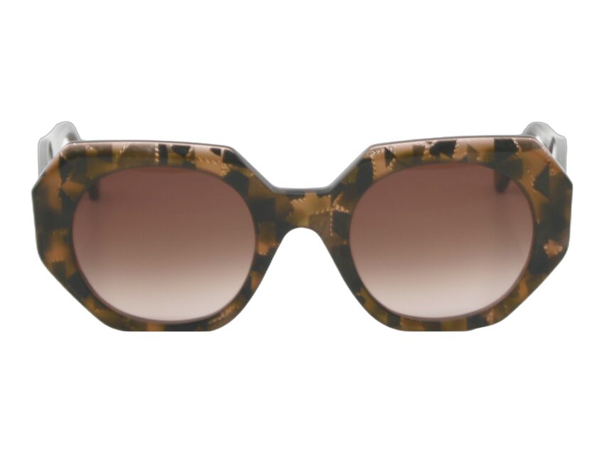 Lunettes de soleil Lafont Ouessant Ecaille rose transparent 5179 Vue de face