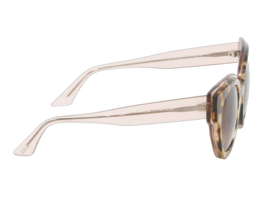 Lunettes de soleil Lafont Outremer Ecaille rose transparent 532 Vue brnaches