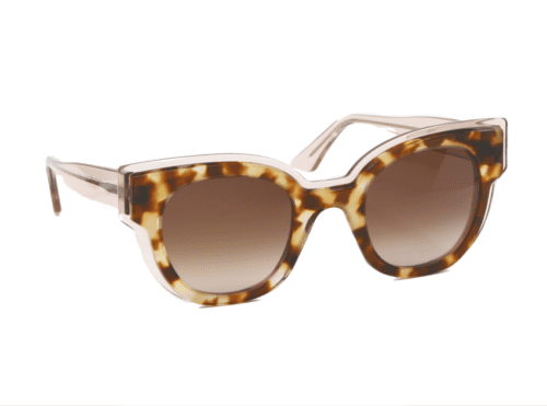 Lunettes de soleil Lafont Outremer Ecaille rose transparent 532 Vue principale