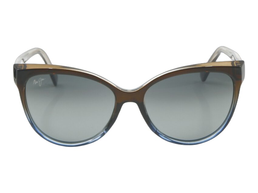Lunettes de soleil Maui Jim Olu Olu Marron et bleu MJ537 01F Vue de face