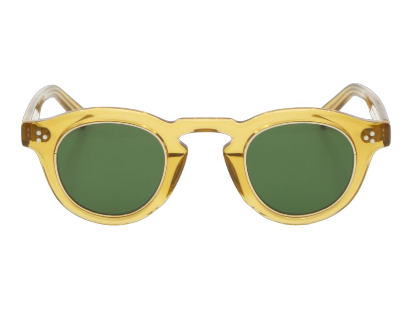 Lunettes de soleil Talla Tracy acetate miel verres vert 9112 C Vue de face