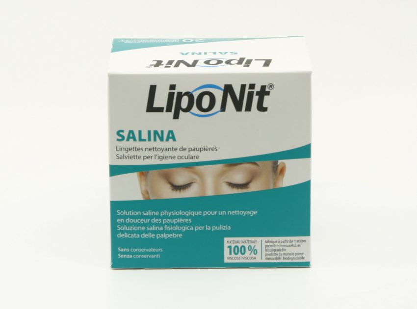 Lingettes nettoyage des paupieres Lipo Nit Salina Boite de 20 vue de face